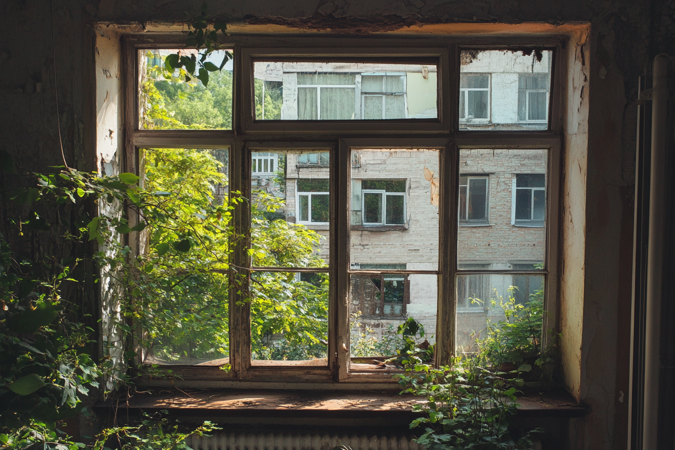 renovierungsbedürftiges Fenster